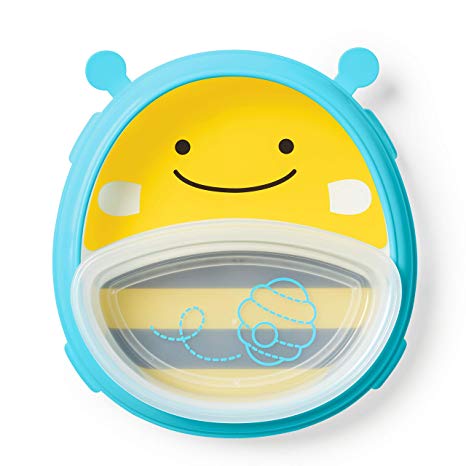 Skip Hop Baby Plate and Bowl Set, Bee/Yellow/Black/Blue