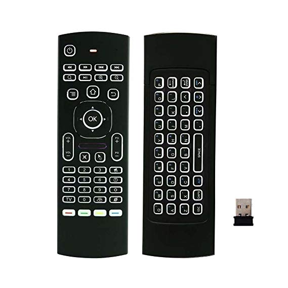 JUHANG Air Remote Mouse 2.4G Wireless Multi USB Remote Keyboard with Backlit, Air Mouse for Android TV Box IPTV Set Top Box HTPC ect