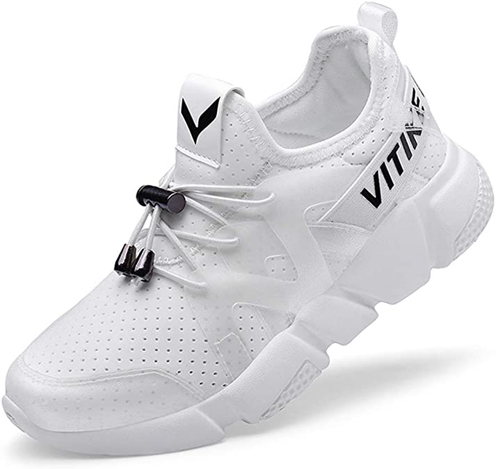 WETIKE Kids Shoes Boys Girls Sneakers Running Tennis Wrestling Athletic Gym Shoes Slip-on Soft Knit Sock Shoes