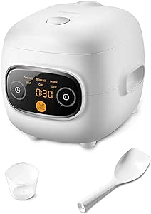 COMFEE' Mini Rice Cooker 5 Cups Cooked/2.5 Cups Uncooked, Portable Non-Stick rice maker, 24 hours Timer Delay, 6 Functions, Fast Cooker, Brown Rice, Oatmeal, White