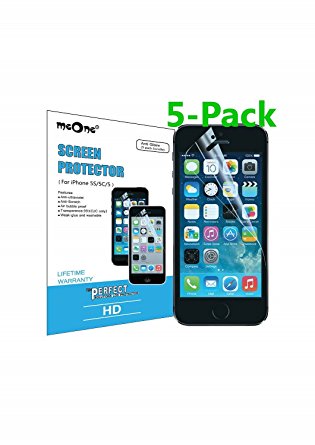 meOne 5-Pack Anti-Glare & Anti-Fingerprint (Matte) iPhone 5C Screen Protector (Ship out orders within 24 hours except on Sundays)