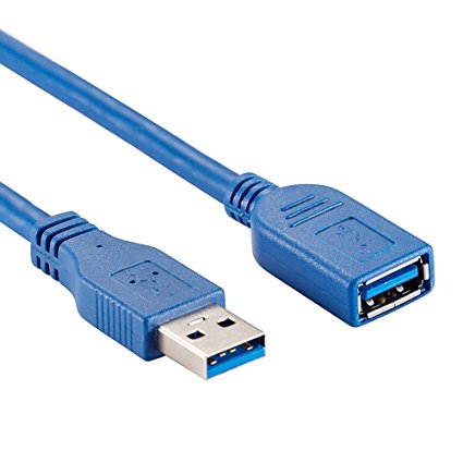 Zheino 3M Extension Cable USB 3.0 Male to Female AM/AF Desktop SuperSpeed USB 3.0 Male to Female M/F Extension Data Cable Cord 5Gbps - Blue