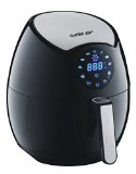 GoWISE USA GW22621 4th Generation Electric Air Fryer w Touch Screen Technology Button Guard and Detachable Basket - Black 32 QT 1500W