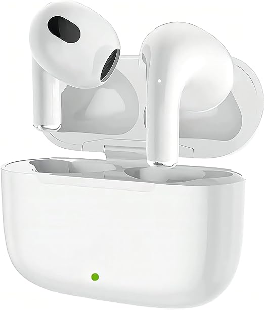 Wireless Earbuds AirPods, Air Pods Headphones Earbuds Headset with Touch Control, Noise Cancelling, Built-in Microphone with Charging case for iPhone/iOS/Android - White