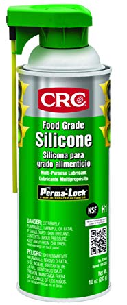 CRC 03040 Food Grade Silicone Lubricant, (Net Weight: 10 oz) 16oz Aerosol , Clear/White