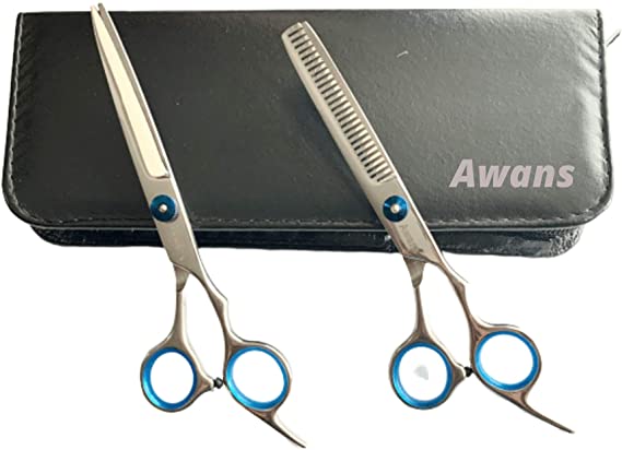 Barber Salon Scissors, Hairdressing Scissors, Shears 6.5", Beautiful Colours (Silver 6.5")