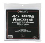 BCW 45 Record Sleeves 7 38 X 7 58 100 Pack