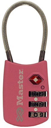 Master Lock 4688DPNK Breast Cancer Research Foundation TSA Resettable Travel Lock, Pink