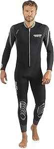 Men's Front-Zip Full Wetsuit for Water Activities - Bahia Flex: Designed in Italy by Cressi