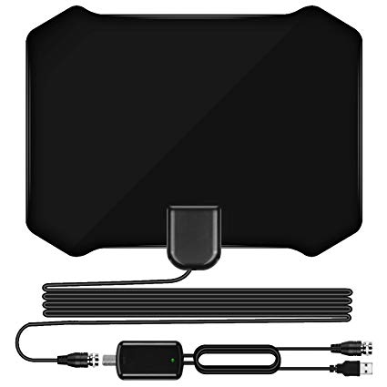 TV Antenna for Digital TV Indoor, Amplified HD Digital TV Antenna with 120 Miles Long Range, Support TV 4K/1080P/VHF/UHF Channels with HDTV Amplifier