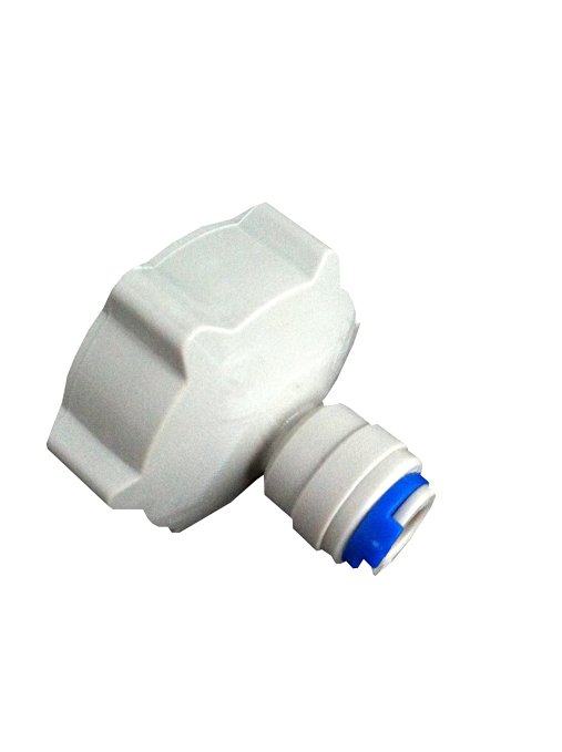 3/4" bsp to 1/4" Pushfit Connector - Feed Water Connection Fitting - (Fridge Freezer water filter plumbing fitting or any water system with 1/4" lldpe water pipe)