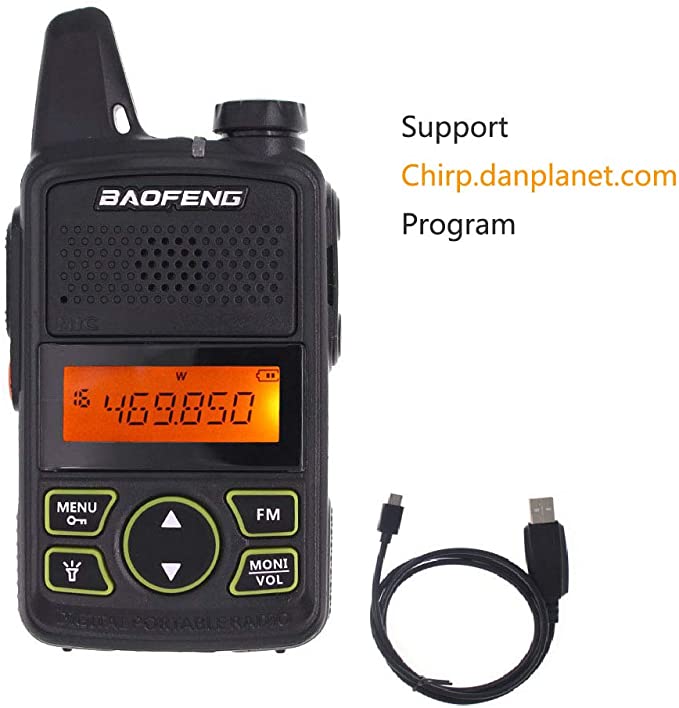 Baofeng Mini Two Way Radio BF-T1 Walkie Talkie UHF 400-470mhz 20CH Portable Ham FM CB Radio Handheld Transceiver Programming Cable