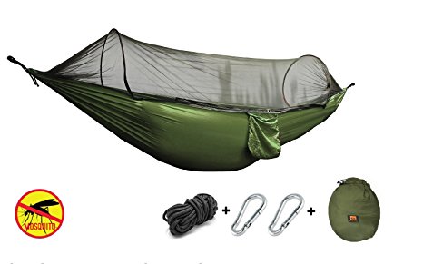Pantan Ultra-light and Durable Hammock Tent Capacity 440 Pounds with Mosquito Net, Breathable Parachute Nylon Hammock for outdoor, Camping, Hiking, Backpacking, Backyard