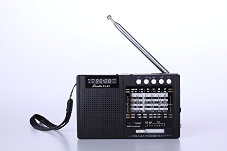 Niceshop® Brand New ShouYu SY-X5 Full Band MP3 Player DSP Radio Technology Digital Demodulating Stereo Radio FM AM SW Portable Radio Support USB/TF Playing (MP3/WMA decoding)-Black