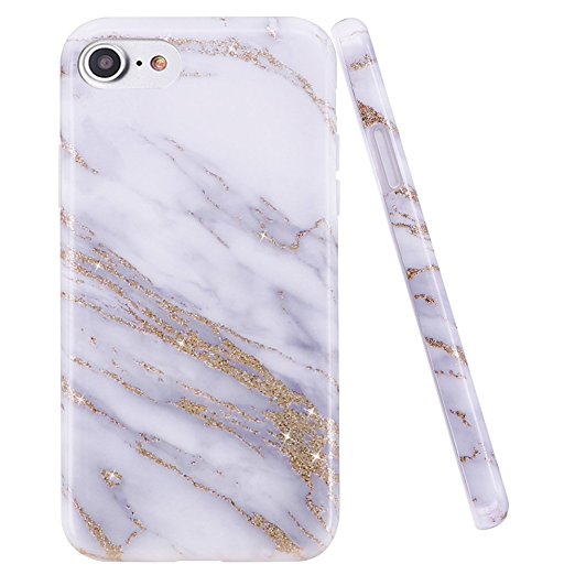 iPhone 5 Case,iPhone 5S SE Case,Shiny Gold Marble Design,LUOLNH Shockproof Clear Bumper TPU Soft Case Rubber Silicone Skin Cover Case for iPhone 5 5s SE