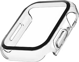 Belkin ScreenForce Apple Watch Case - Bumper Case & Tempered Glass Screen Protector for 40mm & 41mm Apple Watch Series 9, 8, 7, 6, 5, 4, & Apple Watch SE - Apple Watch Accessories - Apple Case - Clear