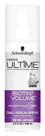 Schwarzkopf Essence Ultime Biotin Volume Daily Hair Serum Spray, 6.8 Ounce