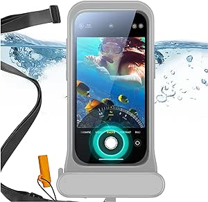 ESR Waterproof Phone Pouch for iPhone 15 Pro Max /14 Pro Max, Underwater Touch Sensitivity, IPX8 Floating Waterproof Cellphone Case with Lanyard, Dry Bag for Snorkeling, Titanium