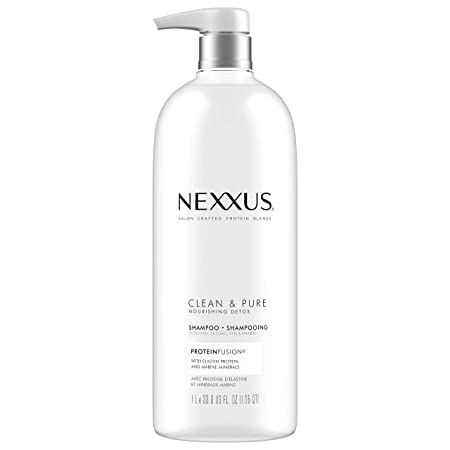 Nexxus Clean and Pure Clarifying Shampoo, For Nourished Hair With ProteinFusion, Silicone, Dye And Paraben Free 33.8 oz