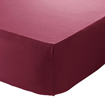 Catherine Lansfield Non Iron Percale Double Fitted Sheet - Red