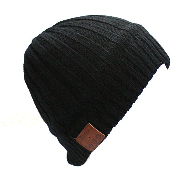 LAYEN Bluetooth Winter Beanie Cable Knit Unisex Hat with Stereo Speaker Headphones, Microphone and Hands Free! Listen to Your Music Wirelessly & Even Answer Calls on the Go. Compatible with Smartphones iPhones, iPad, iPod, Android, Tablets etc. (Black Rib)