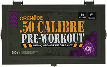 Grenade 50 Calibre Pre-Workout Devastation - Berry Blast, 50 Servings
