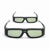 2 Pack of SainSonic SSZ-200DLB 144Hz 3D Infrared Active Rechargeable Shutter Glasses for 3D DLP-Link Projectors TV and HDTV - Acer Benq Viewsonic Optoma Sharp Mitsubishi Nvdia Sony LG TCL Panasonic Samsung Vivitek