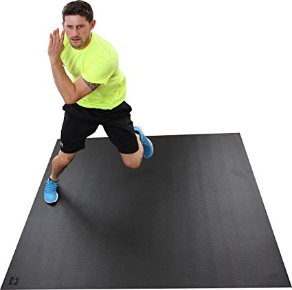 BRAND NEW! Large Fitness Exercise Mat 6' Wide x 6' Long (72"x72"). 3X Larger Than A Regular Exercise Mat. Ideal For Living Room Workouts To Use With Fitness Exercise DVD Programs. Designed For Workouts With Shoes. Dampens Noise & Protects Floors.