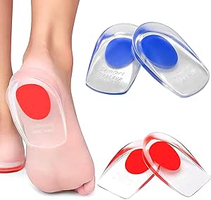 Gel Heel Cup for Plantar Fasciitis,Heel Cups for Heel Pain Bone Spur Pain and Achilles Tendon Treatment Foot Comfort Support Protectors for Women and Men