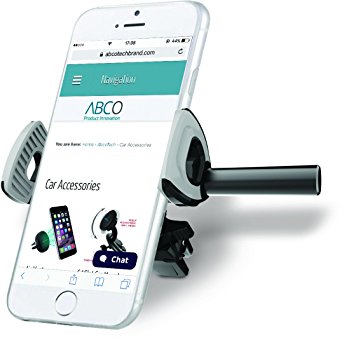 Car Air Vent Cell Phone Holder by Abcotech  - Universal Size can fit Even iPhone 6 Plus, 6S Plus - Best Car Phone Holder that offers Better Viewing Angles - Mounts on any Air Vent - Easy to Install