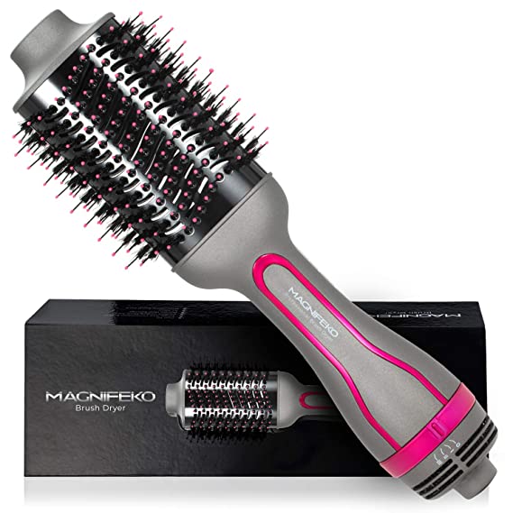 Magnifeko Hair Dryer Brush and Styler volumizer Hot Air Hairdryer Brush in One - Round Blow Dry Brush - Electric Hair Drying