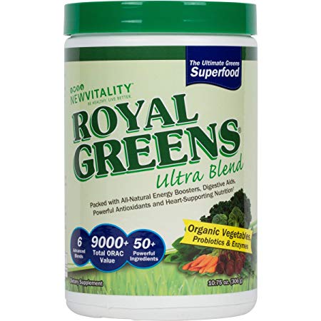 Royal Greens Ultra Superfood | Healthy Veggie Powder with Probiotics, Enzymes, Antioxidants, Wheat Grass & Greens (30 Day Supply)