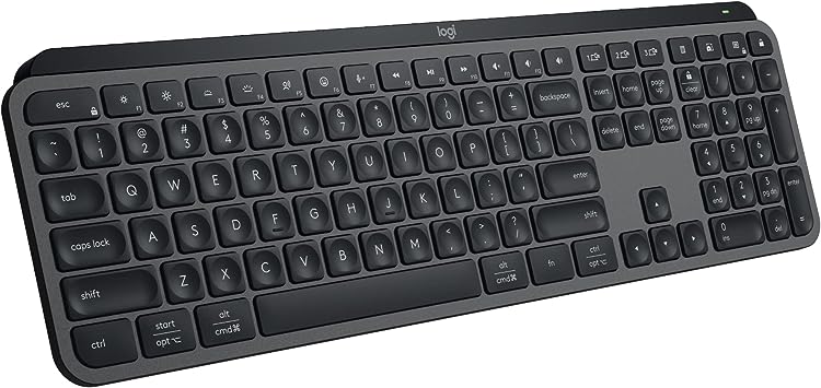 Logitech MX Keys S Wireless Keyboard, Low Profile, Fluid Precise Quiet Typing, Programmable Keys, Backlighting, Bluetooth, USB C Rechargeable, for Windows PC, Linux, Chrome, Mac - Graphite