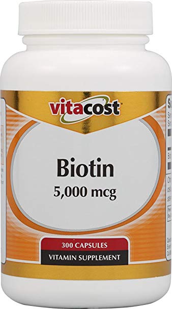 Vitacost Biotin -- 5000 mcg - 300 Capsules