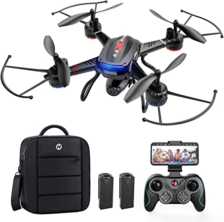 Holy Stone 1080P FPV Drone with HD Camera for Adult Kid Beginner, RC Quadcopter F181W with Carrying Case, Voice Control, Gesture Control, Wide-Angle Live Video, Altitude Hold, 2 Batteries, Easy to Fly