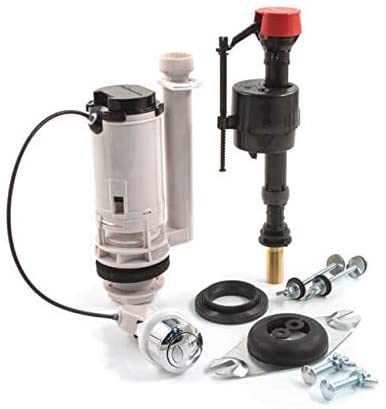 Fluidmaster PROCP002 - Fully Height Adjustable & Flush Valve with Chrome Botton - Universal Cistern Pack - Fixings Included