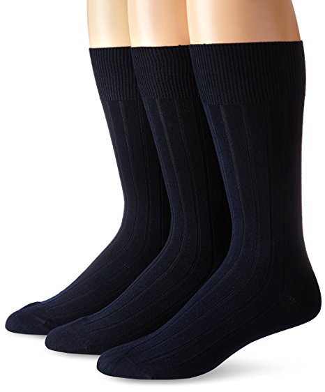 Calvin Klein Men's Cotton Rich Dress Socks (Pack of Three)