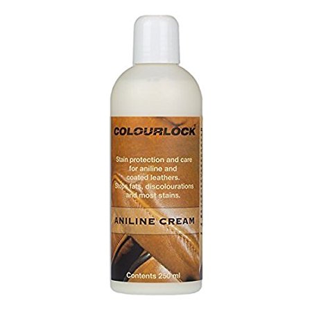COLOURLOCK Aniline Leather Care Cream to care, protect and waterproof Aniline, waxed, oily or pull up leathers on furniture suite, sofas, settee, shoes, jackets, bags and garments 8.45fl oz