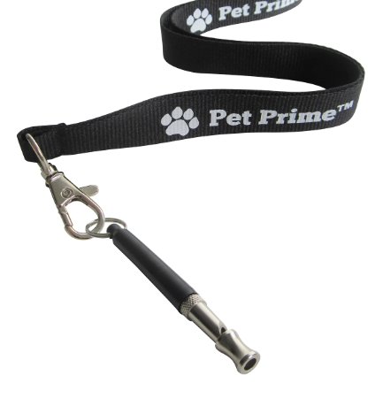 Dog Whistle to Stop Barking by Pet Prime - FREE Lanyard Strap and Dog Whistle Guide eBook - Complete Set for Repellent Obedience and Training Aid - Lifetime Warranty