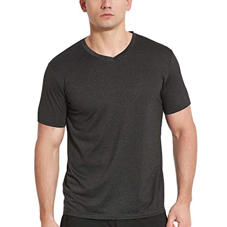 COVISS Men's Dry Fit Athletic T-Shirts, Short Sleeve V Neck Workout Tees