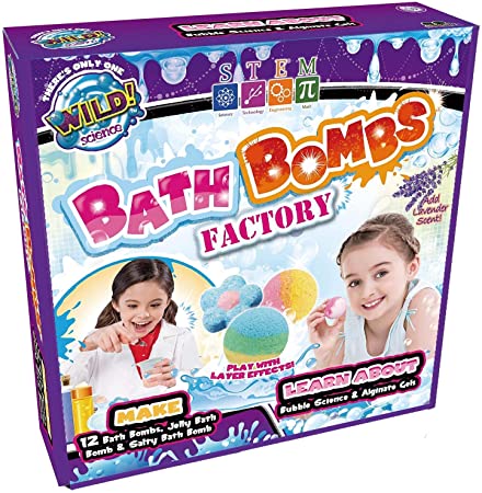 WILD! Science Bath Bomb Factory - Make Bath bombs for kids - Childrens bath bombs that create beautifully perfumed and coloured baths