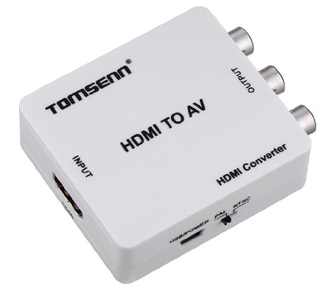 Tomsenn HDMI to AV 3RCA CVBs Composite Video Audio Converter Adapter For Xbox PS4 PS3 TV STB VHS VCR Camera DVD