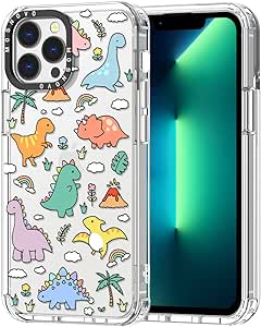 MOSNOVO for iPhone 13 Pro Max Case, [Buffertech 6.6 ft Drop Impact] [Anti Peel Off] Clear Shockproof TPU Protective Bumper Phone Cases Cover with Dinosaur Land Design for iPhone 13 Pro Max