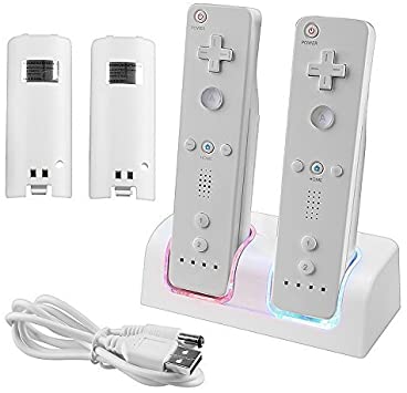 TopOne Dual Remote Charging Station with Battery Packs for Wii