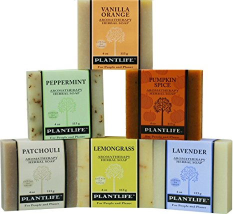 Top 6 Natural Aromatherapy Herbal Soaps - 4 oz each