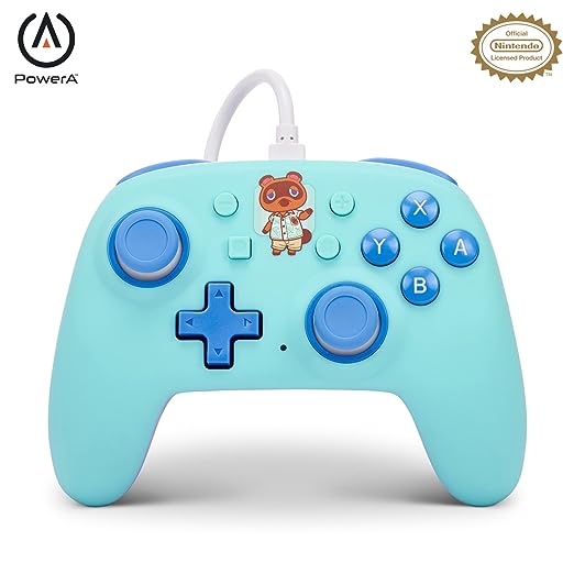 PowerA Nano Wired Controller for Nintendo Switch - Animal Crossing, Comfortable ergonomics for hands of all sizes, Officially licensed for Nintendo Switch and Nintendo Switch Lite