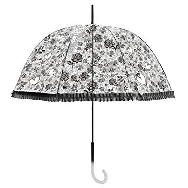 Becko Stick Clear Canopy Bubble Transparent Dome Shape Princess Style Rain Umbrella