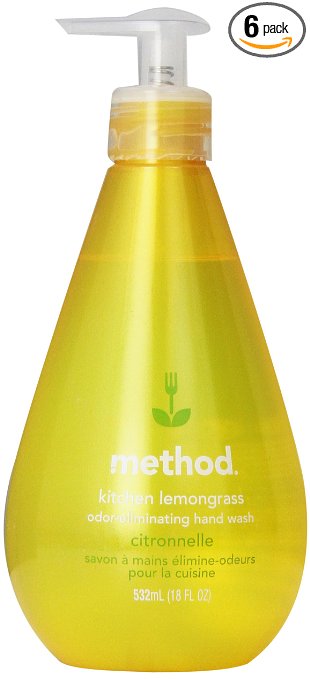 Method Kitchen Hand Wash, Lemongrass, 18 Ounce (Pack of 6)