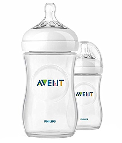 Philips Avent 260ml Natural Feeding Bottle (Clear, Pack of 2)