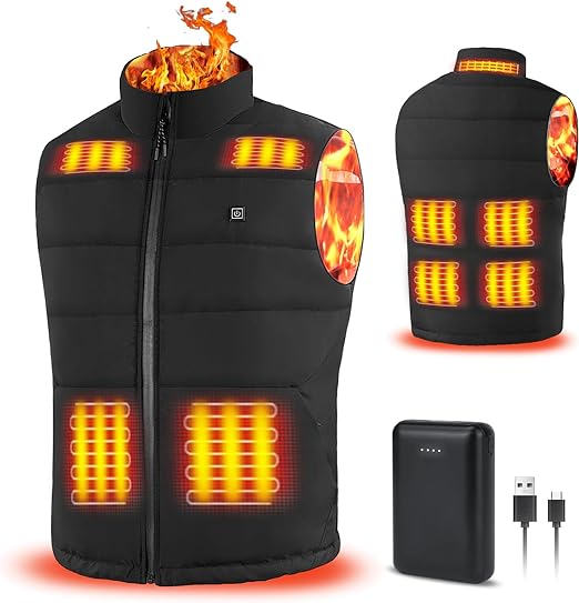 Rrtizan Heated Vest for Men with Battery, Heated Jacket, Heated Vest Mens, 3 Temperature Levels for Hunting/Hiking/Outdoor
